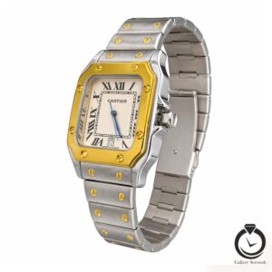 ساعت مردانه کارتیر طلایی نقره ای سیلور cartier-3651-msg-s