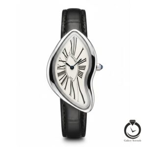ساعت زنانه کارتیر مشکی نقره ای سفید cartier-4073-wb-sw