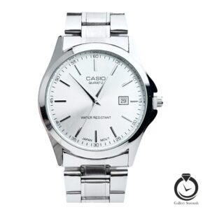 ساعت مردانه کاسیو نقره ای سیلور casio-1199-ms