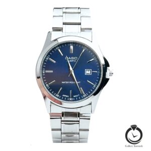 ساعت مردانه کاسیو نقره ای سرمه ای casio-1199-ms-n