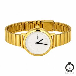 ساعت زنانه کاسیو طلایی سفید casio-4746-wg-w