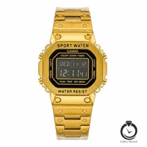 ساعت مردانه کایو طلایی مشکی casio-8286-mg