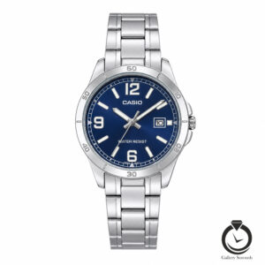 ساعت زنانه کاسیو نقره ای سرمه ای casio-ltp-v004d-2b