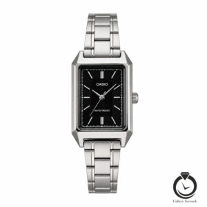 ساعت زنانه کاسیو نقره ای مشکی casio-ltp-v007-1e