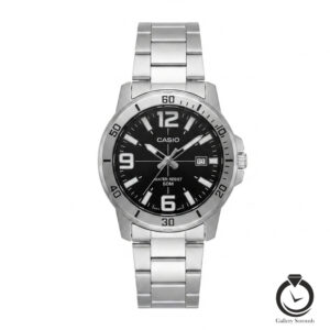ساعت مردانه کاسیو نقره یا مشکی casio-mtp-vd01d-1b