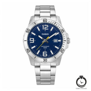 ساعت مردانه کاسیو نقره ای سرمه ای casio-mtp-vd01d-2b