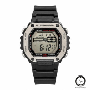 ساعت مردانه کاسیو مشکی نقره ای casio-mwd-110h-1a