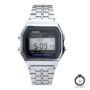 ساعت مردانه کاسیو نقره ای مشکی casio-3299-ms-b