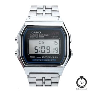 ساعت مردانه کاسیو نقره ای مشکی casio-3299-ms-b