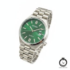 ساعت مردانه سیتیزن نقره ای سبز citizen-1365-ms-g