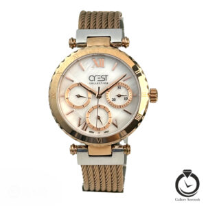 ساعت زنانه کرست رزنقره ای سفید crest-6199-2