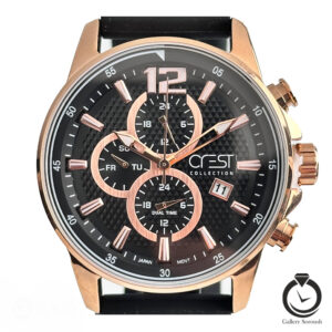 ساعت مردانه کرست مشکی رز crest-6207-3