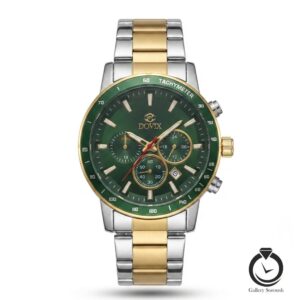 ساعت مردانه داویکس طلایی نقره ای سبز dovix-4014-msg-g