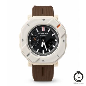 ساعت اسپرت جیشاک قهوه ای طوسی کرم g-shock-2387-br