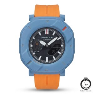 ساعت اسپرت جیشاک نارنجی آبی g-shock-2387-or