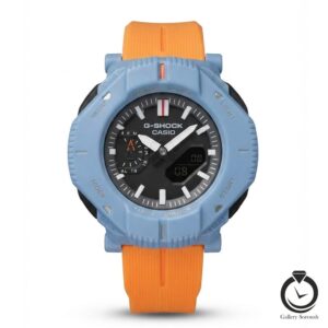 ساعت اسپرت جیشاک نارنجی آبی g-shock-2387-or