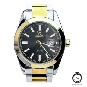 ساعت مردانه گرینویچ طلایی نقره ای مشکی greenwich-772-msg-b