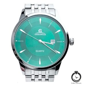 ساعت مردانه گرینویچ نقره ای سبز greenwich-773-ms-g