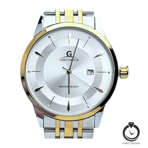 ساعت مردانه گرینویچ طلایی نقره ای سیلور greenwich-773-msg-s