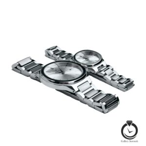 ست ساعت زنانه و مردانه کایزن نقره ای سیلور kaizen-3308b