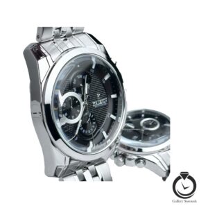 ست ساعت زنانه و مردانه کایزن نقره ای مشکی kaizen-3501d