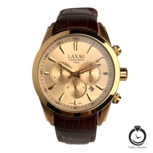 ساعت مردانه لاکسمی قهوه ای رز laxmi-8539-14