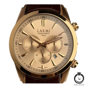 ساعت مردانه لاکسمی قهوه ای رز laxmi-8539-14