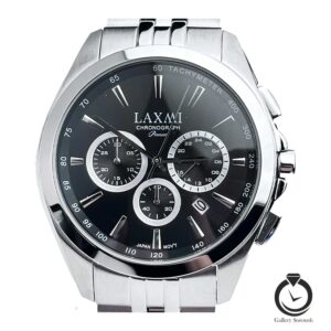 ساعت مردانه لاکسمی نقره ای مشکی laxmi-8544-13