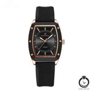 ساعت زنانه نیوی فورس مشکی رزگلد naviforce-5049-wb-br