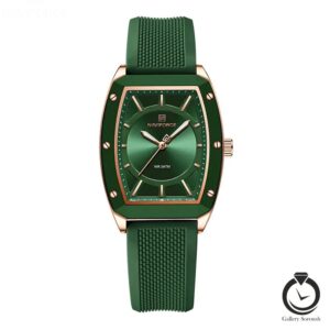 ساعت زنانه نیوی فورس سبز رزگلد naviforce-5049-wg-rg