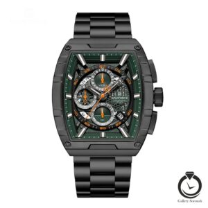 ساعت مردانه نیوی فورس مشکی سبز naviforce-8066-mb-g