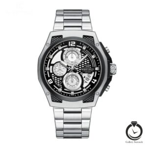 ساعت مردانه نیوی فورس نقره ای سفید naviforce-8051-ms-w