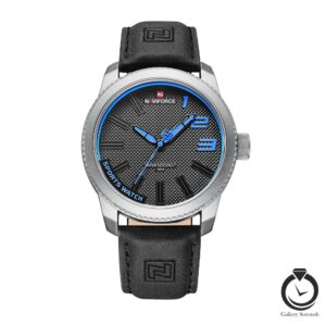 اعت مدانه نیوی فورس مشکی نقره ای naviforce-9202-mch-b