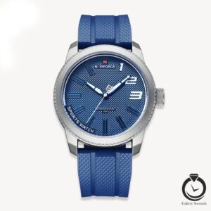 ساعت مردانه نیوی فورس سرمه ای نقره ای naviforce-9202-ms-n