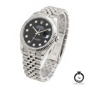 ساعت زنانه رولکس نقره ای مشکی rolex-1011-ws-b