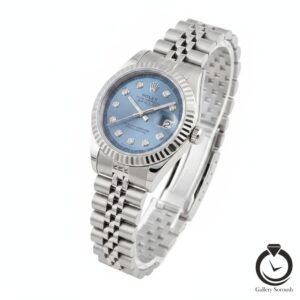 ساعت زنانه رولکس نقره ای سرمه ای rolex-1011-ws-n