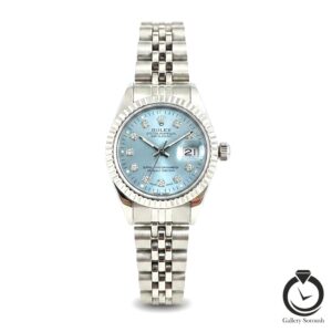 ساعت زنانه رولکس نقره ای تیفانی rolex-1011-ws-t