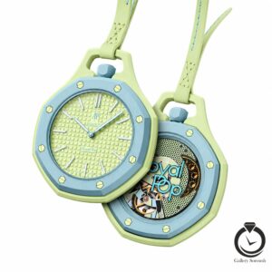 ساعت آویز رویال پاپ سبز آبی royalpop-blaueacht-pandant