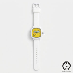 ساعت کودک و نوجوان باب اسفنجی سفید زرد spongebob-1415-w