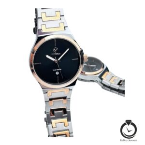 ست ساعت زنانه و مردانه رزنقره ای مشکی vittoria-3263-sr-b