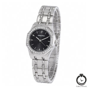 ساعت زنانه اودمار پیگه نقره ای مشکی audemarpigue-7171-ws-b
