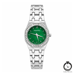 ساعت زنانه اودمار پیگه نقره ای سبز audemarspigue-7171-ws-g