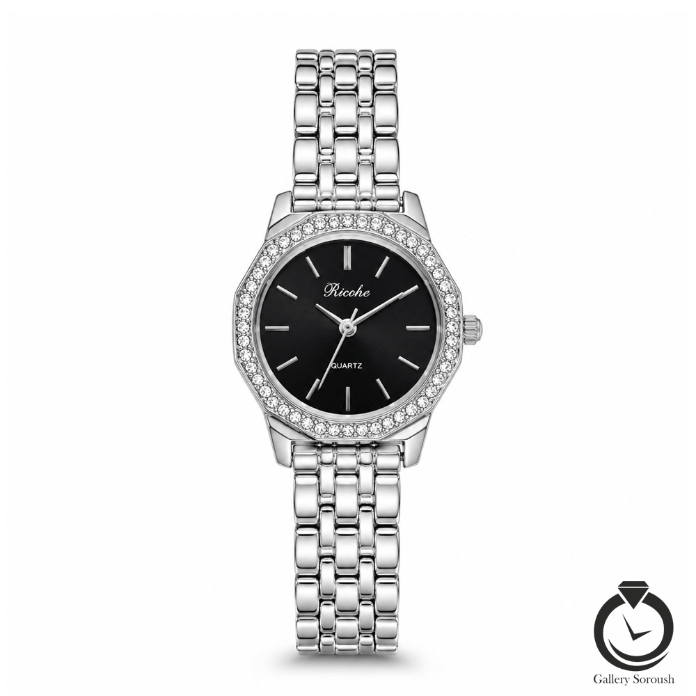 ساعت زنانه باوک نقره ای مشکی baoke-1182-ws-b