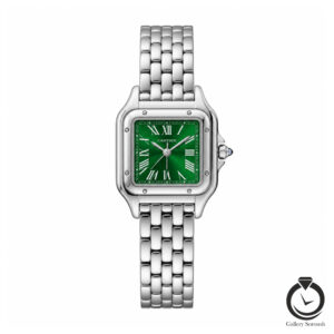 ساعت زنانه کارتیر نقره یا سبز cartier-4072-ws-g