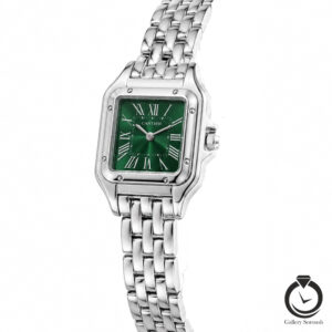 ساعت زنانه کارتیر نقره یا سبز cartier-4072-ws-g