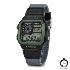 ساعت مردانه کاسیو طوسی مشکی casio-1832-mgr