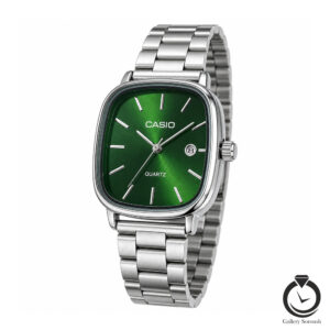 ساعت مردانه کاسیو نقره ای سبز casio-2657-ms-g