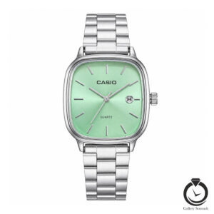 ساعت مردانه کاسیو نقره ای سبز پاستیلی casio-2657-ms-pg