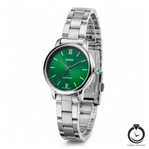 ساعت زنانه کاسیو نقره ای سبز casio-2393-ws-g