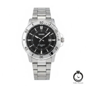 ساعت مردانه کاسیو نقره ای مشکی casio-168-ms-b